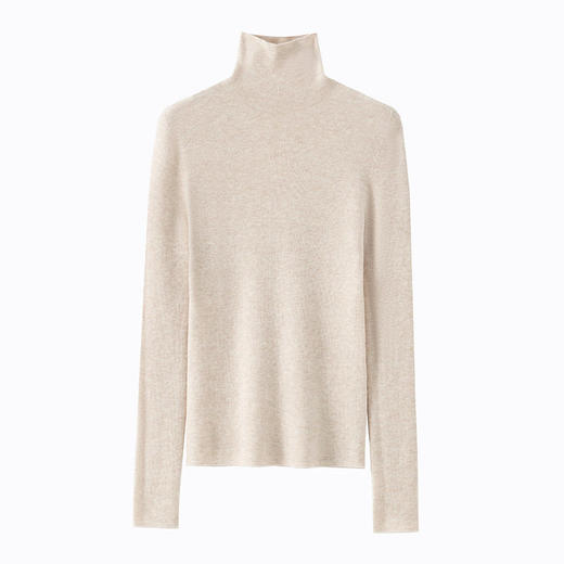 「自」全新升级【铂金会员211/天猫279/差价68】(04631)洛诗琳加厚无缝一体高领羊毛衫2025冬季高级感显瘦针织上衣 商品图1