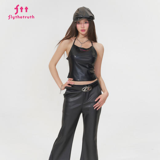 FTT FlyTheTruth『松露禁令』 辣妹吊带背心女夏季挂脖美背小上衣 商品图1