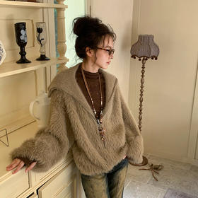 FTT FlyTheTruth『古早腔调』 韩系休闲毛毛外套女秋冬季宽松外套