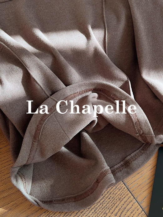 专柜实拍【绵羊毛混纺】拉夏贝尔/La Chapelle德绒打底衫高弹舒适内搭秋冬可外穿弧形下摆高级设计感小众上衣 商品图13