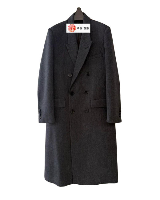 女款双排扣长款羊毛大衣hu024 商品图0