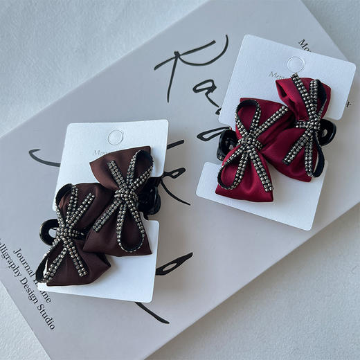 温柔百搭钻条蝴蝶结对装抓夹-纪念日百货门店同款168693111 商品图2