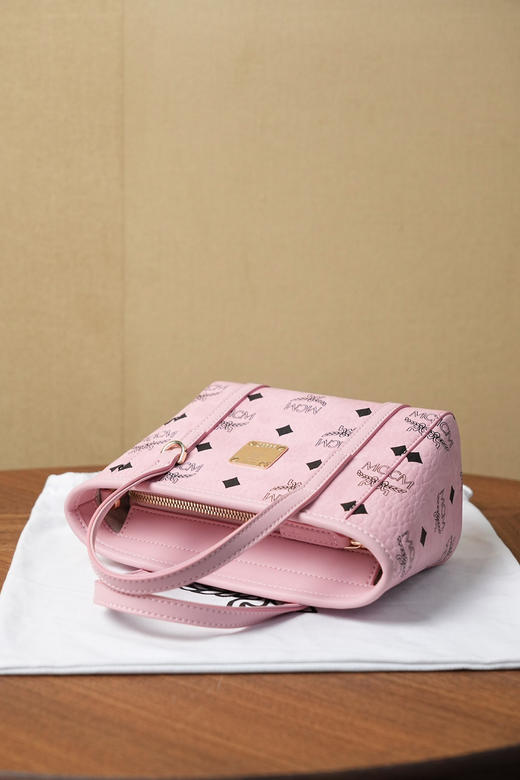 秋冬特惠💰760 原单MCM 原厂皮 新款菜篮子MWPFSMT03PZ001 新粉色 商品图6