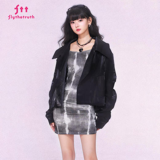 FTT FlyTheTruth『率性姿态』 法式复古印花外套女款秋高级感上衣 商品图0