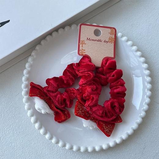 毛球兔兔对扎对装皮筋-纪念日百货门店同款167795677 商品图3