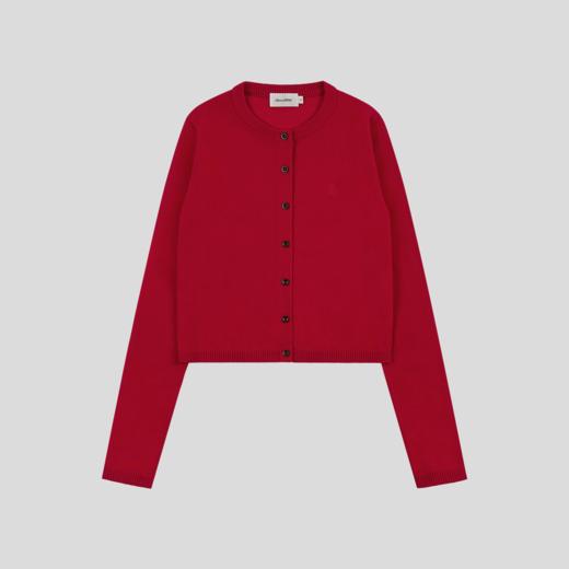 GOODBAI新款刺绣logo圆领修身时尚针织开衫上衣女 商品图3