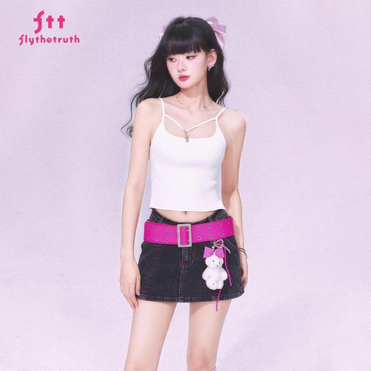 FTT FlyTheTruth『失速甜心』 甜辣吊坠针织背心女夏修身内搭吊带 商品图2