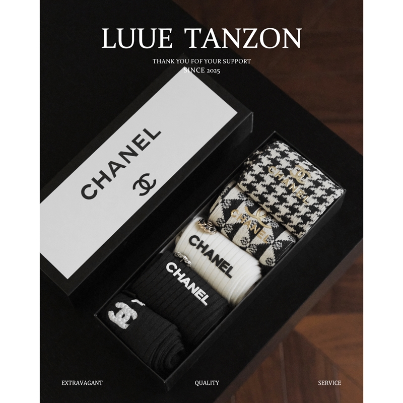 喜迎元旦【充值500档赠品】香奈儿秋冬袜子套组礼盒装（TT*MM）