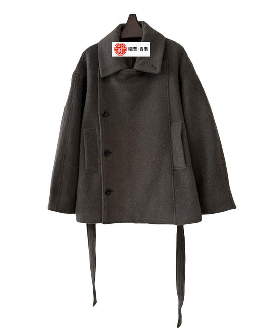 女款羊毛短款双排扣大衣zh013 商品图0