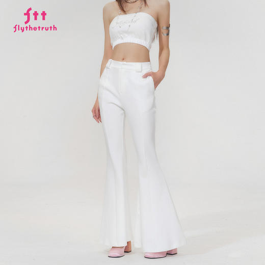 FTT FlyTheTruth『行走荷尔蒙』 美式微喇休闲裤女秋高腰显瘦裤子 商品图1