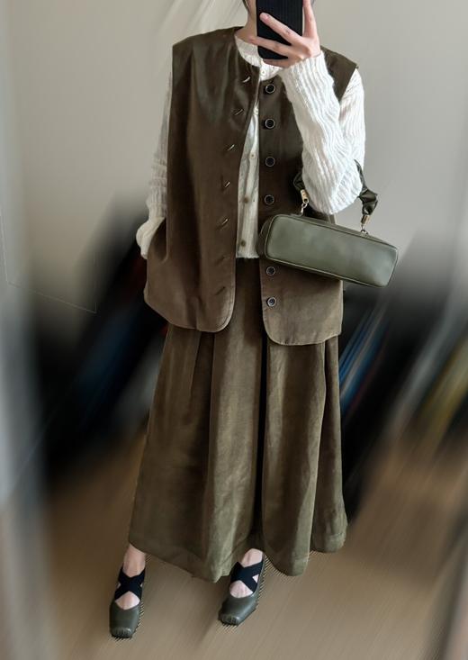 女款平绒单排扣马甲背心lv 商品图3