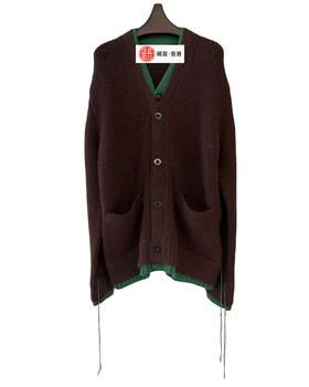 女款拼色拼接毛衣针织开衫zo