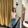FTT FlyTheTruth『欲·蕾』 字母印花吊带背心女夏带胸垫蕾丝上衣 商品缩略图2