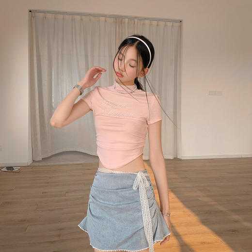 FTT FlyTheTruth『未寄出的信』轻薄天丝A字半身裙女夏季牛仔短裙 商品图3