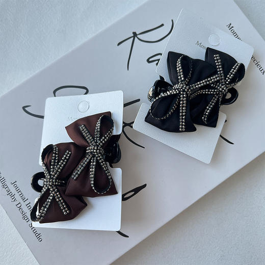 温柔百搭钻条蝴蝶结对装抓夹-纪念日百货门店同款168693111 商品图0