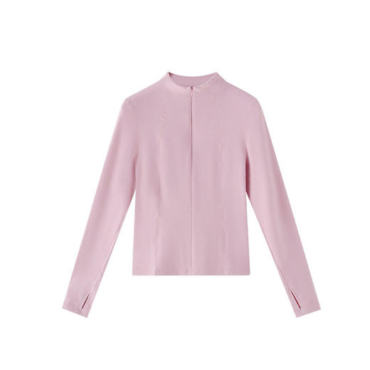 「自」全新升级【铂金会员146/天猫199/差价53】(15836)洛诗琳德绒半高领拉链打底衫2025秋冬长袖修身保暖上衣女 商品图4