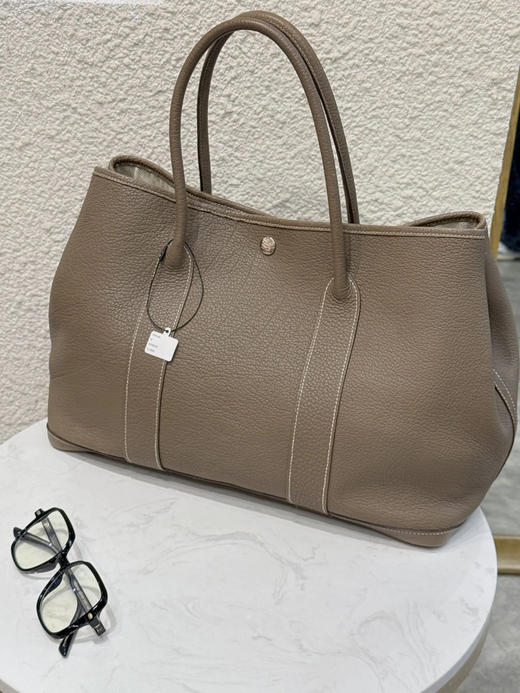 爱马仕 garden Negonda皮 花园36 大象灰 手提包 商品图0