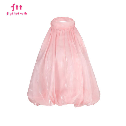 FTT FlyTheTruth『瞬时永恒』 辣妹花苞吊带背心女夏美背挂脖上衣 商品图3