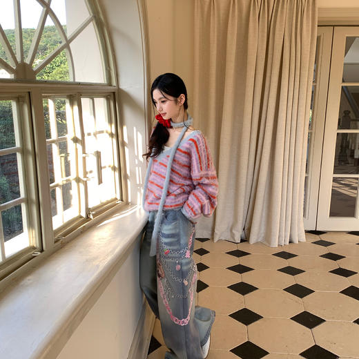 FTT FlyTheTruth『初绽铃兰』 印花休闲裤秋季宽松小众设计阔腿裤 商品图1