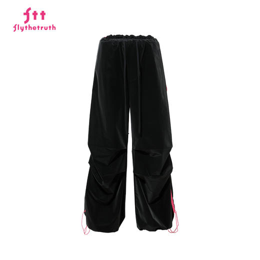 FTT FlyTheTruth『黑粉小烟熏』 美式工装休闲裤女秋直筒阔腿裤子 商品图3