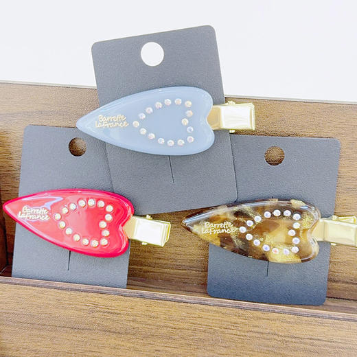 爱心排钻chic边夹-纪念日百货门店同款167997341 商品图1