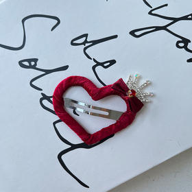 丝绒皇冠爱心发夹-纪念日百货门店同款167795618