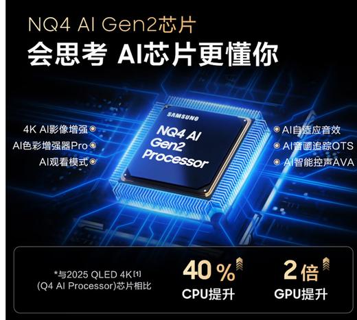 【三星】电视_NQ4 AI GEN2芯片 量子点MiniLED 屏占比97％_QA100QN80FJXXZ【海南】 商品图2