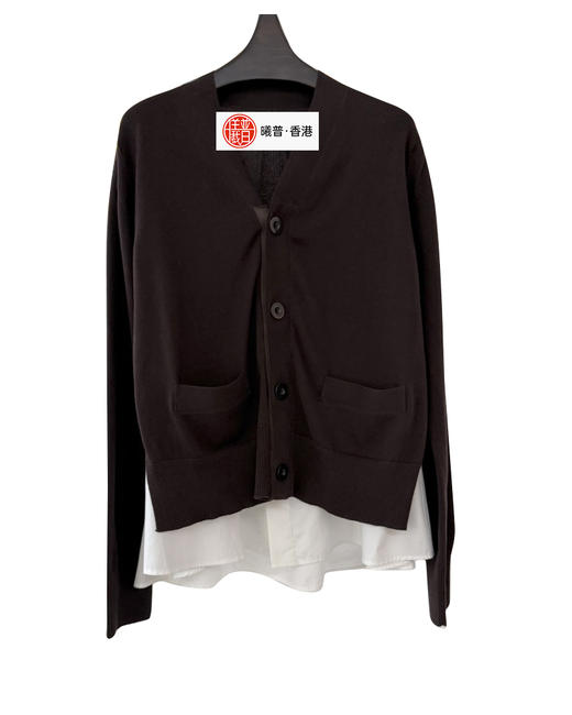 女款衬衫拼接针织开衫zo 商品图0