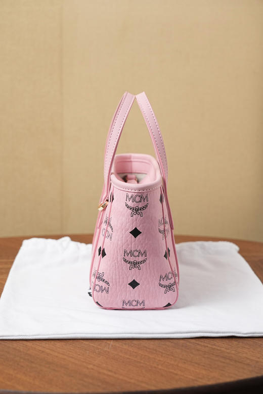 秋冬特惠💰760 原单MCM 原厂皮 新款菜篮子MWPFSMT03PZ001 新粉色 商品图1