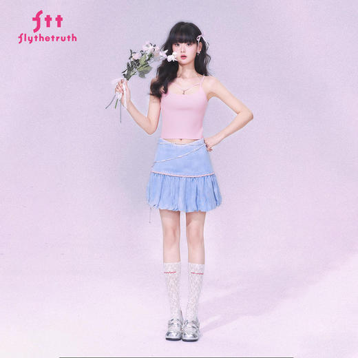 FTT FlyTheTruth『未驯化的蓝』 天丝牛仔半身裙女夏季辣妹花苞裙 商品图1
