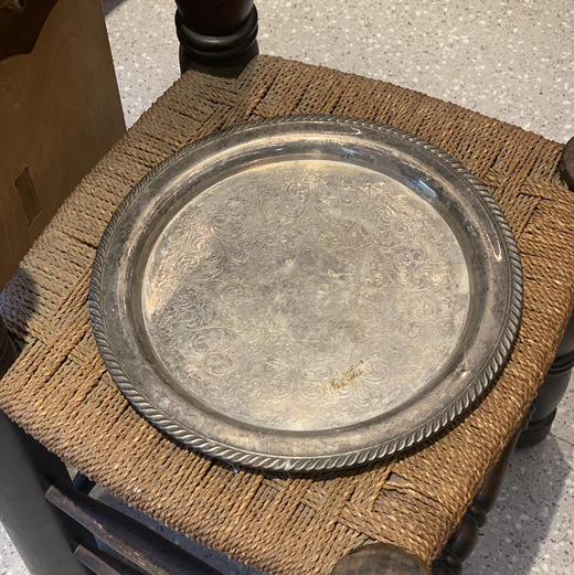 【苏州】古董镀银盘 商品图0