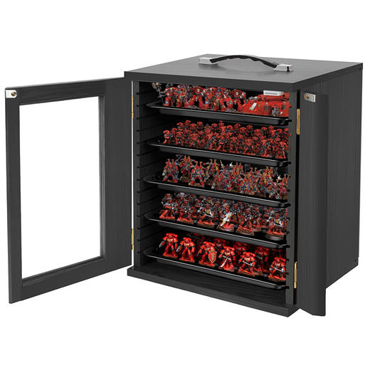 美国 WELIDAY 收藏品迷你木质展示箱 带磁吸门和6层托盘 35*27*43cm 商品图0