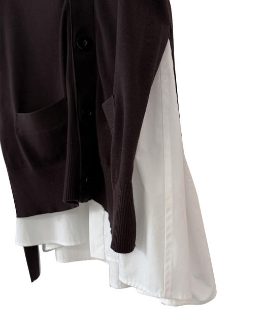 女款衬衫拼接针织开衫zo 商品图2