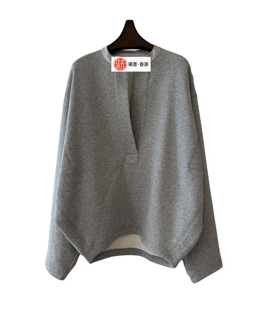 女款棉质V领宽松上衣 可配套装hu 商品图0