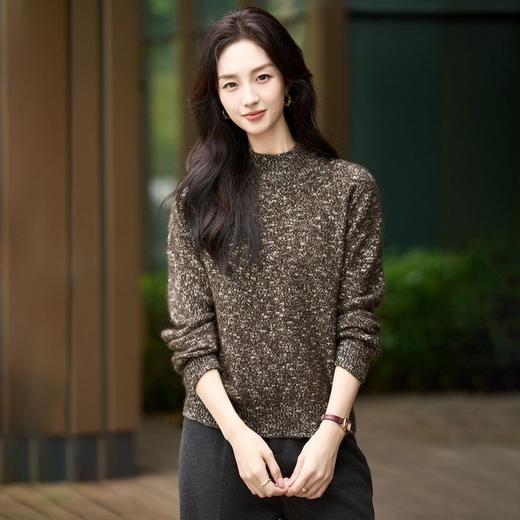 「自」全新升级【铂金会员257/天猫339/差价82】(12541)洛诗琳大肚纱半高领毛衣2025秋冬气质舒适宽松百搭针织上衣 商品图3