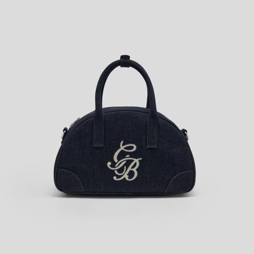 GOODBAI新款链条绣复古撞色背带可斜挎保龄球包 商品图0