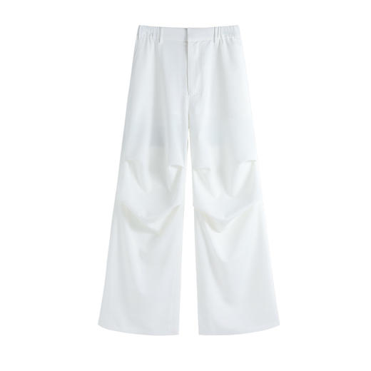 FTT FlyTheTruth『冰山独白』 堆叠褶皱感伞兵工装裤女秋休闲裤子 商品图3