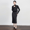 「高货wl」全新升级【铂金会员422/天猫569/差价147】(99611)洛诗琳2025秋冬气质鸵鸟毛马甲短上衣高腰显瘦半裙两件套 商品缩略图1