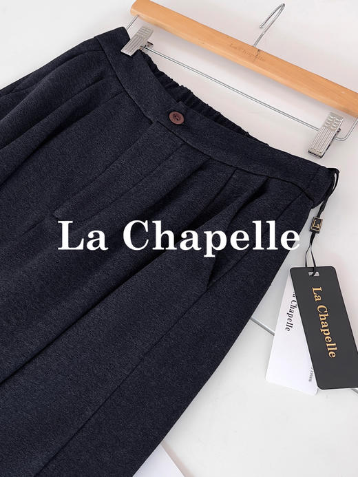 专柜实拍【又韩又松弛】拉夏贝尔/La Chapelle走路带风~韩系百搭简约直筒休闲裤宽松有型垂感阔腿裤★ 商品图9