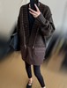 女款羊毛阔型拼接针织毛衣外套zo016 商品缩略图3