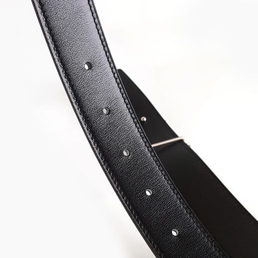 【98新】Hermes爱马仕蓝黑拼色珐琅扣H双面腰带中性款151225NJS36 商品图4