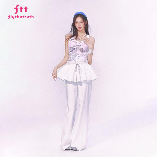FTT FlyTheTruth『芭蕾不等式』 设计感微喇休闲裤女秋蓬蓬裙卫裤 商品图2