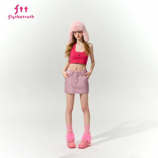 FTT FlyTheTruth『科莫多红珊瑚 』辣妹包臀半身裙女秋PU仿皮短裙 商品图0