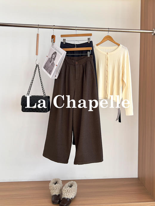 专柜实拍【又韩又松弛】拉夏贝尔/La Chapelle走路带风~韩系百搭简约直筒休闲裤宽松有型垂感阔腿裤★ 商品图6