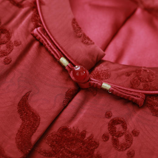 「高货wl」全新升级【铂金会员367/天猫499/差价132】(44216)洛诗琳雪尼尔提花新中式外套2025秋冬气质轻国风夹棉外套 商品图3