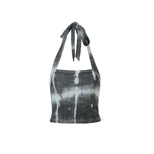 FTT FlyTheTruth『鸦银』 美式扎染背心女夏甜辣外穿显瘦挂脖上衣 商品图3