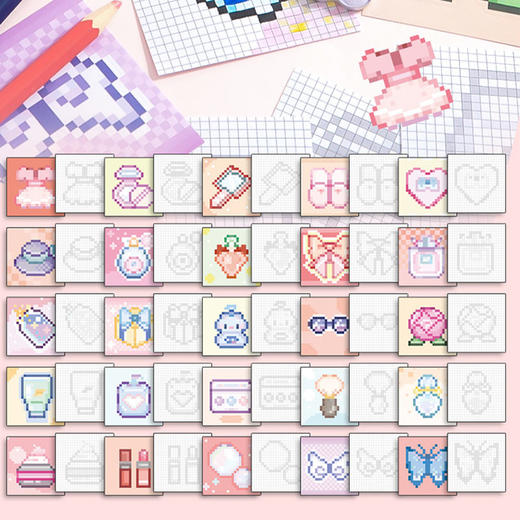 MINI像素涂色本2.0卡通贴纸贴纸本-纪念日百货门店同款169143656 商品图4