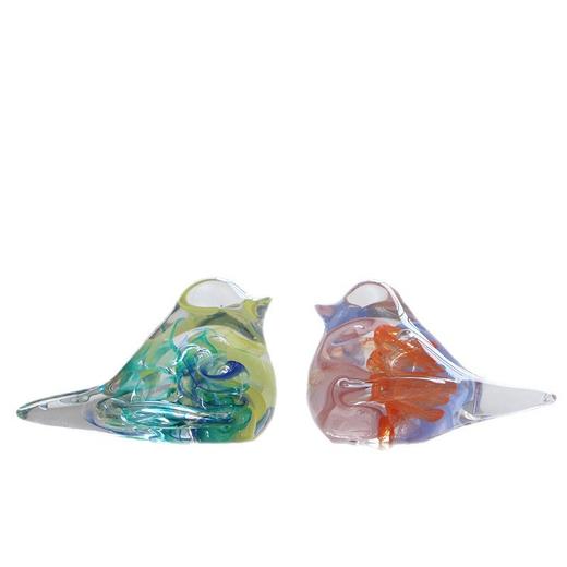 吹制彩色琉璃小鸟摆件台面玻璃装饰品结婚乔迁毕业礼品样板房陈设 商品图3