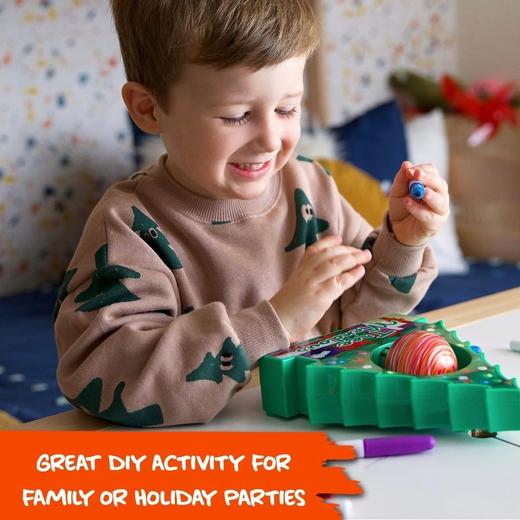 圣诞彩绘球装饰玩具套件 圣诞树DIY套件 儿童手工活动游戏 带3个白色圣诞球 商品图0