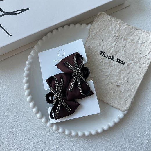 温柔百搭钻条蝴蝶结对装抓夹-纪念日百货门店同款168693111 商品图4